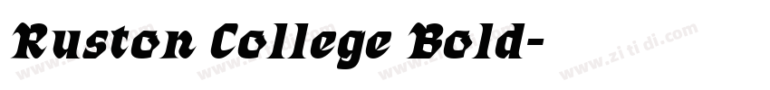 Ruston College Bold字体转换